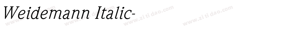 Weidemann Italic字体转换